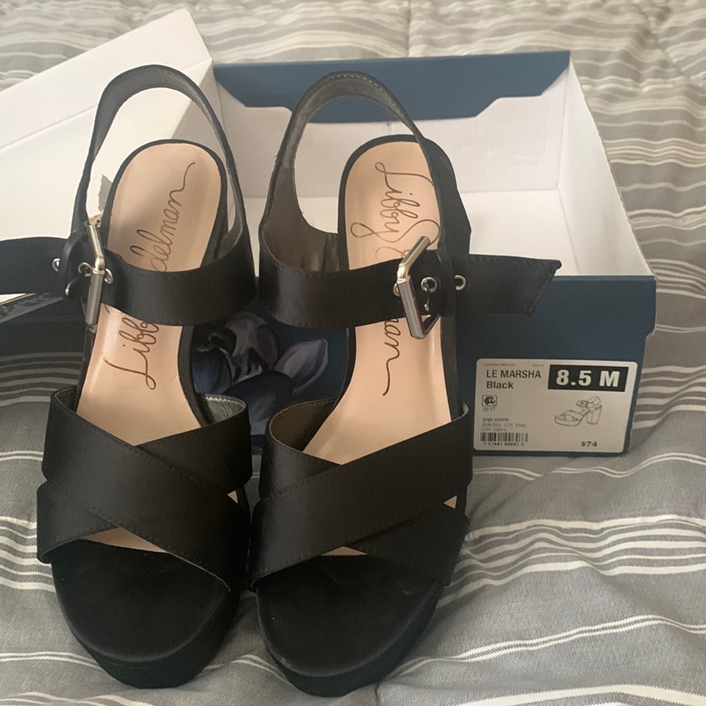 Libby Edelman black heel 8 1/2 medium Worn once